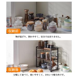 卓上 本棚 ラック デスク収納 棚板高さ調節可...の詳細画像1