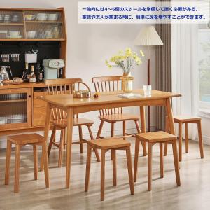 スツール 木製 四角 椅子 スタッキング ダイ...の詳細画像1