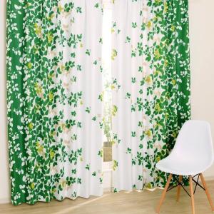 カーテン 遮光 おしゃれ 緑 安い 植物柄 2枚組 ツタ 遮光カーテン リエール グリーン みどり 1 5倍ヒダ Cl 0015 2h パーフェクトスペース カーテン館 通販 Yahoo ショッピング