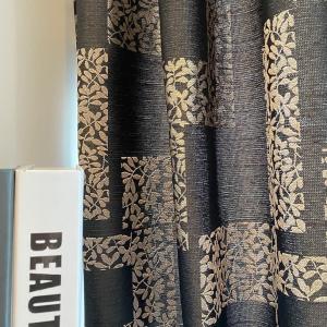 廃盤 カーテン おしゃれ 1cm刻み 安い サンゲツ アウトレット EK8464 ブラック 1.5倍ヒダ(2つ山）