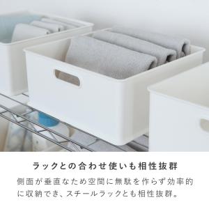 プラスチック収納ボックス正方形(浅型) 幅25...の詳細画像2