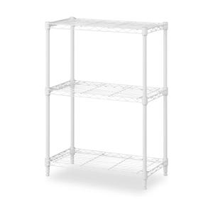 ※入荷待ち商品※ スチールラック 幅55cm メタルラック 3段 マットホワイト (ポール直径19mm・棚板3枚) カラーラック ラック 収納 棚 シェルフ