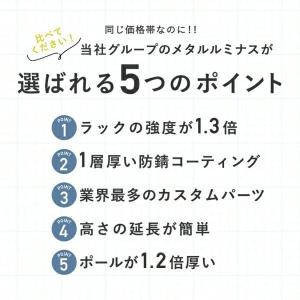 ルミナス スチールラック 幅60 奥行35 5...の詳細画像3