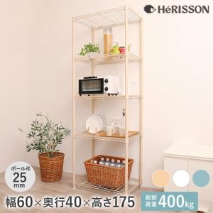 ※ベージュ/グレー廃番※スチールラック 幅60 奥行40 高さ175 25mm エリソンラック 5段 EHE60185｜perfect-space