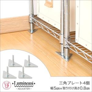 スチールラック パーツ ルミナス ラック 三角プレート脚