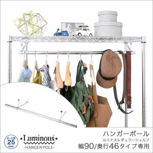 スチールラック パーツ ルミナス ハンガーポール 幅cm フック ハンガーラック 25mm 耐荷重250kg 奥行46タイプ用 Il 090hp Il 090hp ルミナス エレクター 専門店floors 通販 Yahoo ショッピング
