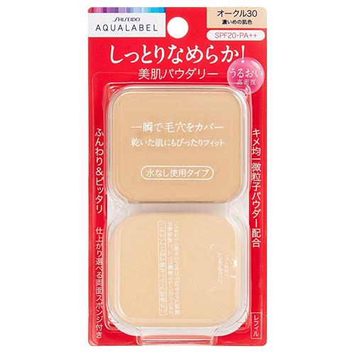 資生堂 アクアレーベル モイストパウダリー レフィル オークル30 濃いめの肌色 SPF20・PA+...