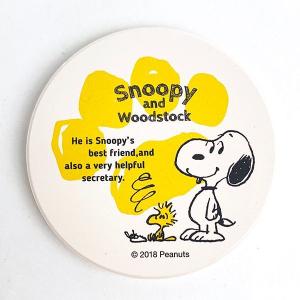 SNOOPY スヌーピー 吸水 コースター ウッドストック＆スヌーピー
