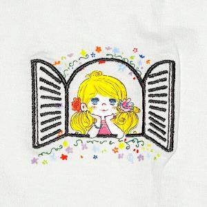 水森亜土 ワンポイント柄 ハイネック半袖Tシャ...の詳細画像1