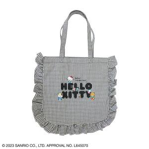 サンリオ ハローキティ フリルトートバッグ （ブラック） Sanrio アコモデの商品画像