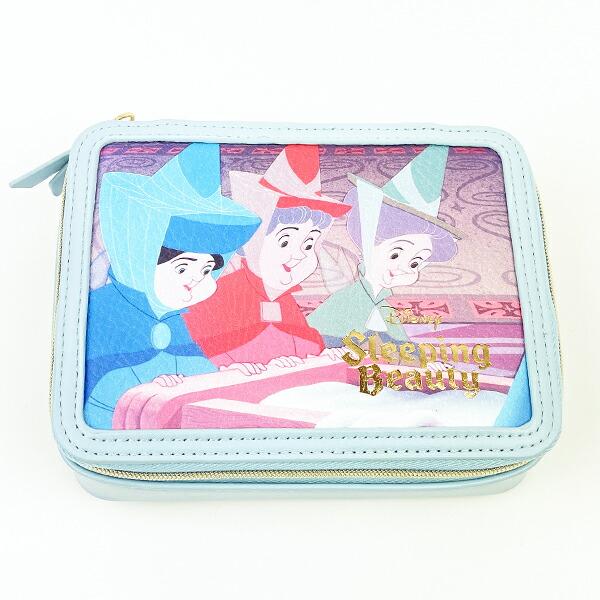ディズニー プリンセス 眠れる森の美女 オーロラ姫 スクエアポーチ ライトブルー Disney アコ...
