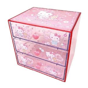 ハローキティ アクセサリーBOX トレー付き ローズキティ 三段