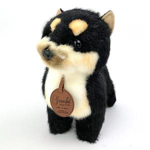 ケーセン ぬいぐるみ Kosen 柴犬 黒 立ち 28cm ドイツ製 リアル 動物
