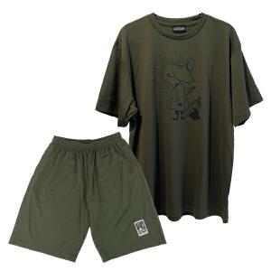 ムーミン スナフキン ピグメント刺繍Tシャツ(L) グリーン アパレル