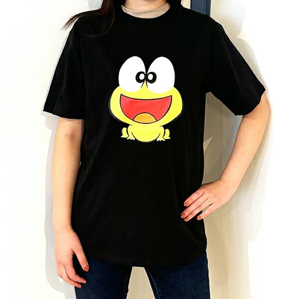 ど根性ガエル ピョン吉ごきげん Tシャツ(ブラック) Mサイズ アパレル