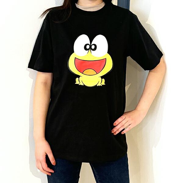 ど根性ガエル ピョン吉ごきげん Tシャツ(ブラック) LLサイズ アパレル