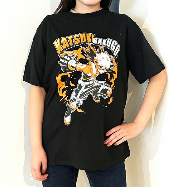僕のヒーローアカデミア 爆豪 Tシャツ(ブラック) Mサイズ アパレル ジャンプ ヒロアカ かっちゃ...