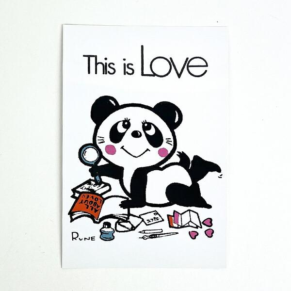 内藤ルネ This is LOVE ポストカード 文具