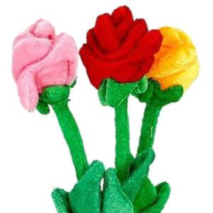 ぬいぐるみ花束キット 薔薇 ローズ ぬいぐるみ L3本セット ランダム
