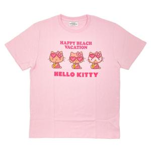 サンリオ ハローキティ 日焼け キティ 半袖Tシャツ(XL) ジュース 