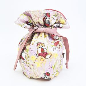 モフサンド × 日比谷花壇 巾着 ピンク ポーチ mofusand