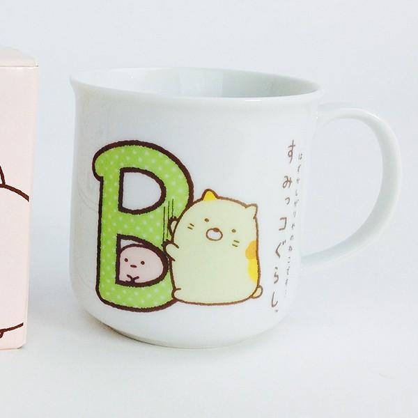 すみっコぐらし イニシャルマグ B 日本製 食器 グッズ (MCOR) ギフト