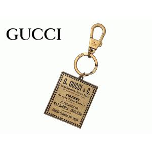 グッチ キーホルダー GUCCI 495420 J160T 8233 ビンテージ コマーシャルラベル ロゴプレート キーフック キーリング キーホルダー｜perlei