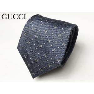 グッチ ネクタイ GUCCI 324855 4B002 1279 MARTIN GG ブルーグレー系地 シルバー系 インターロッキングG柄 X ドット柄 ネクタイ｜perlei