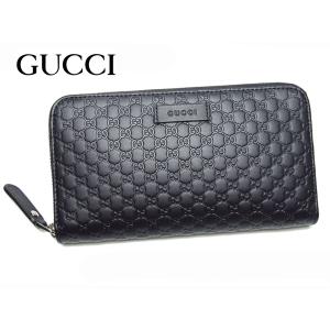 グッチッシマ 長財布 GUCCISSIMA 449391 BMJ1G 1000 NERO ロゴプレート付きマイクログッチッシマGG柄ブラックレザーラウンドジッパーロングウォレット長財布｜perlei