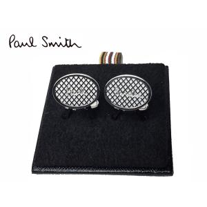 ポールスミス カフスボタン Paul Smith CSRA CUFF MISC ロゴ入り チェック柄 楕円形 シルバーカラー カフリンクス カフスボタン｜perlei