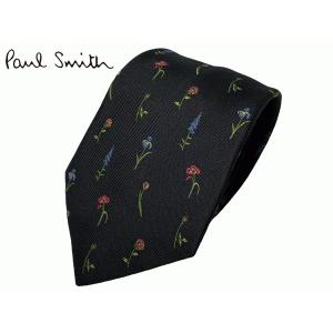 ポールスミス ネクタイ Paul Smith M1A 552M A40342 FLORAL マルチカラー フローラル 花柄 ブラック ネクタイ｜perlei