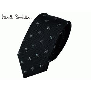 ポールスミス ネクタイ Paul Smith M1A 765L A40102 UMBRELLAS ブラック地 マルチカラー アンブレラ 傘柄 ナロー ネクタイ｜perlei