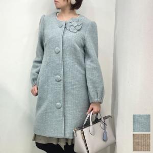 トゥービーシック☆リアルファー　カシミヤ　ウールコート　ラビットファー　40 大きいサイズ トゥービーシック TO BE CHIC ラビットファー ウール