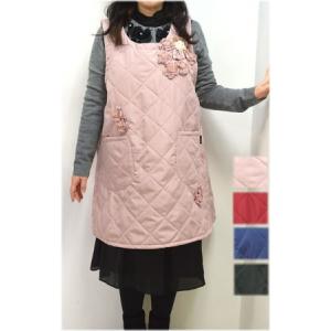 日本製 洗える アミティエ amitie チュール小花ナイロンエプロン