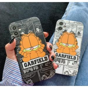 スマホケース ガーフィールド iPhoneケース iPhone13ケース iPhone12 アイフォンケース シリカゲル 耐衝撃 ワイヤレス充電対応 薄型 軽量 全機種 スマホカバー