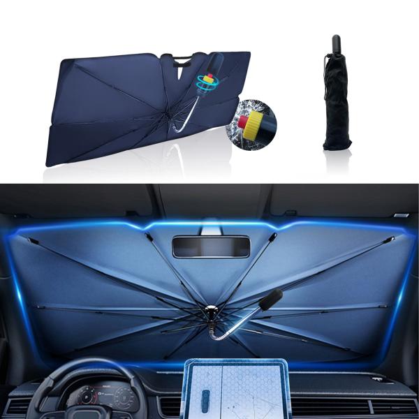 【最新改良式】サンシェード 車用サンシェード  トヨタ アクア専用　傘型 折りたたみ式   日よけ ...