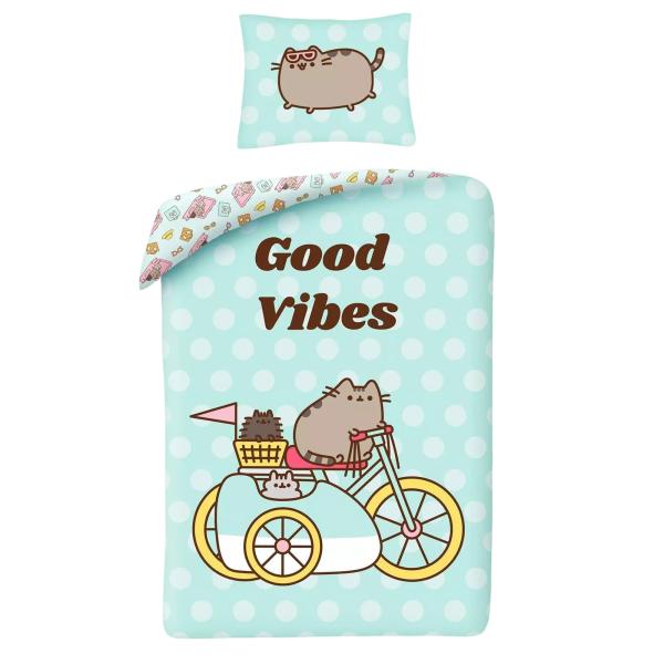 (ねこのプシーン) Pusheen オフィシャル商品 キッズ・子供用 Good Vibes コットン...