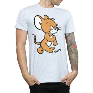 (トムとジェリー) Tom and Jerry オフィシャル商品 メンズ Angry Mouse Tシャツ 半袖 トップス BI1149 (スポーツグレー)｜pertemba