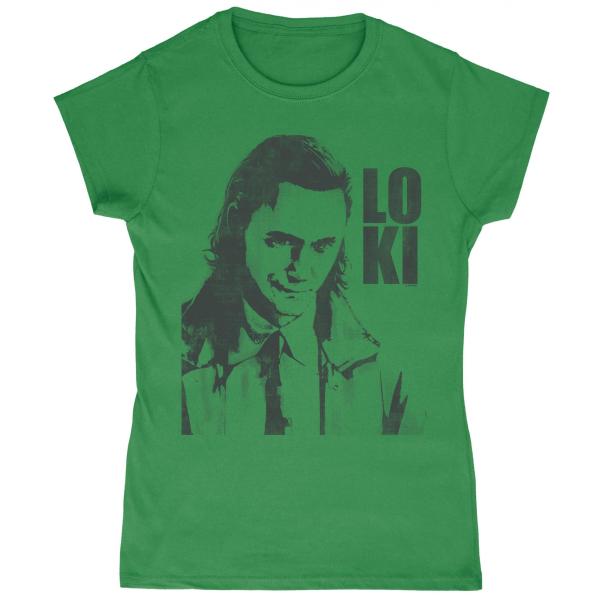 (ロキ) Loki オフィシャル商品 レディース Headshot Tシャツ 半袖 カットソー トッ...