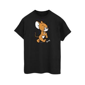 (トムとジェリー) Tom and Jerry オフィシャル商品 メンズ Mouse Tシャツ コットン 半袖 トップス BI685 (ブラック)｜pertemba