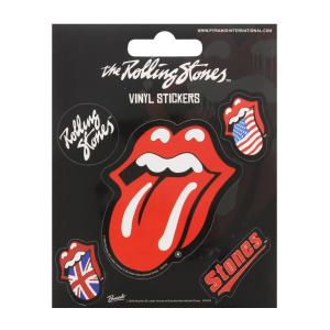 (ローリング・ストーンズ) The Rolling Stones オフィシャル商品 ビニール シール Lips ステッカー セット (5ピース) BS