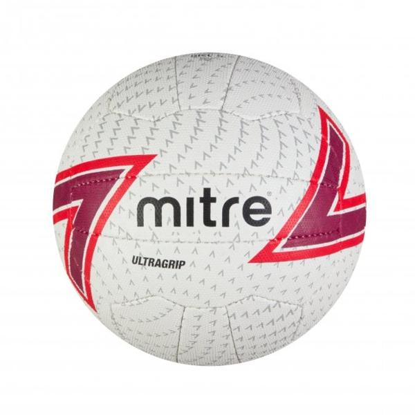 (マイター) Mitre Ultragrip ネットボール CS251 (ホワイト/レッド/ブラック...