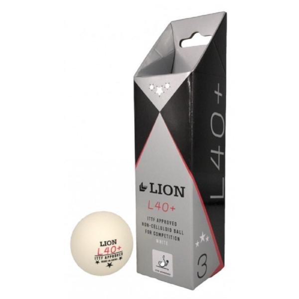 (ライオン) Lion L40+ 卓球ボール テーブルテニスボール (3個) CS903 (ホワイト...