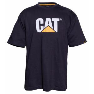 (キャタピラー) Caterpillar メンズ TM ロゴ 半袖 Tシャツ カットソー ロゴT FS4251 (ブラック)｜pertemba