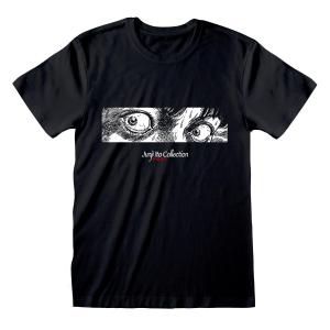 (伊藤 潤二) Junji-Ito オフィシャル商品 ユニセックス Tシャツ 半袖 トップス HE745 (ブラック/ホワイト)｜pertemba