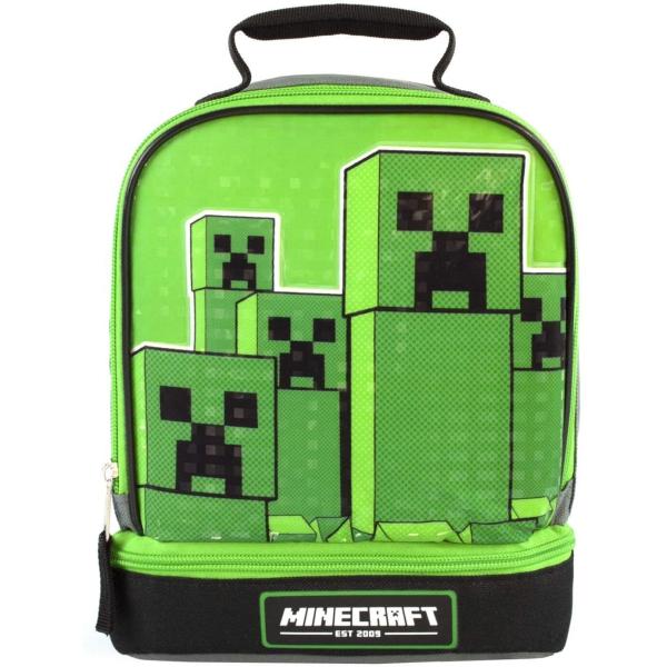 (マインクラフト) Minecraft キッズ・子供 ダブル クリーパー ランチバッグ お弁当箱入れ...