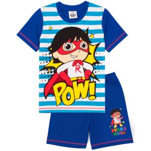 (ライアンズ・ワールド ) Ryan´s World キッズ・子供 スーパーヒーロー パジャマ 半袖 半ズボン 上下セット NS6413 (｜pertemba
