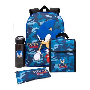 (ソニック・ザ・ヘッジホッグ) Sonic The Hedgehog オフィシャル商品 キッズ・子供 迷彩 リュック ランチバッグ 水｜pertemba