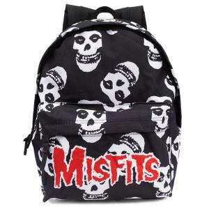 (ミスフィッツ) Misfits オフィシャル商品 スカル ロゴ バックパック リュック かばん NS6929 (ブラック/ホワイト/｜pertemba