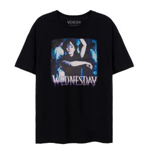 (ウェンズデー) Wednesday オフィシャル商品 レディース ロゴ Tシャツ 半袖 トップス NS7591 (ブラック)｜pertemba